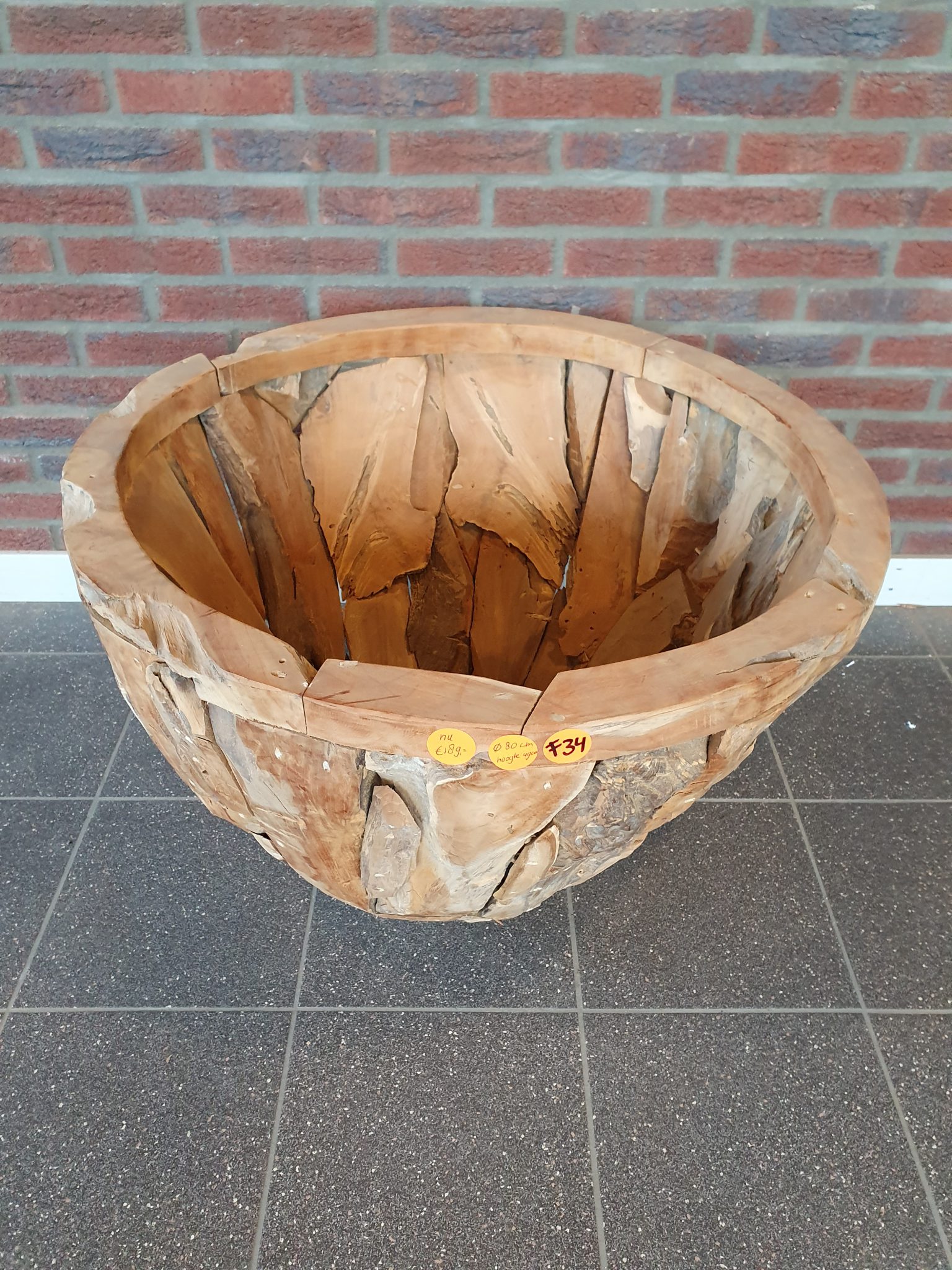 Bloempot/bloembak suar hout Megafurn